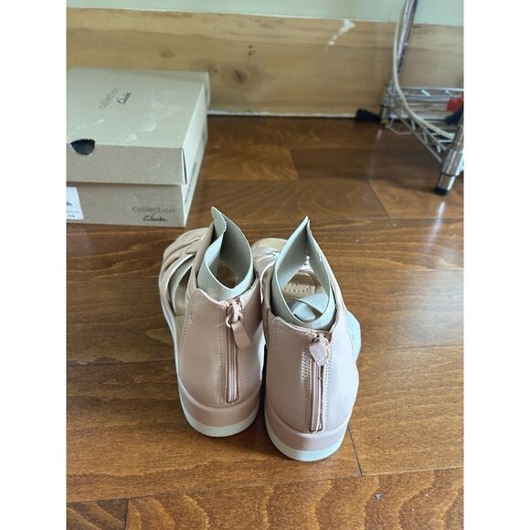 Clarks Collection Womens 11 M Clara Rae Ankle Strap Wedge Sandals Light Pink NEW - Picture 6 of 9